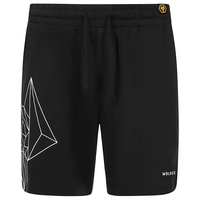 Wolverhampton Wanderers Shop | Graphic Print Short Pyjama Set – Black Wolverhampton Wanderers Merchandise